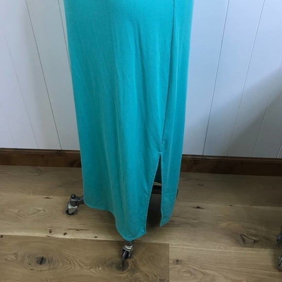 Free People Beach Saturday Night Teal One Shoulder Maxi Size Large - Picture 7 of 12